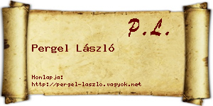 Pergel László névjegykártya