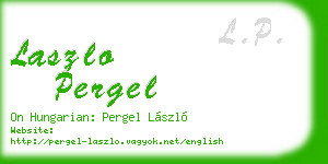 laszlo pergel business card